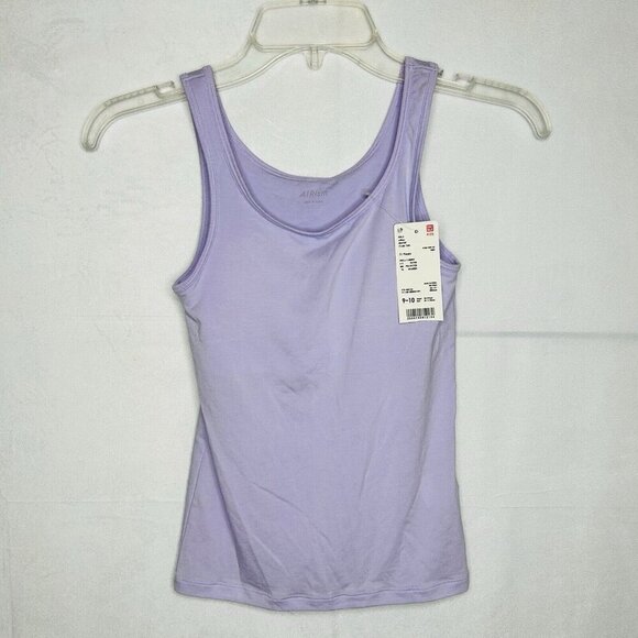 NWT AIRism Uniqlo Girls Bratop Tank Top Size 9-10 Purple NEW - Picture 1 of 6